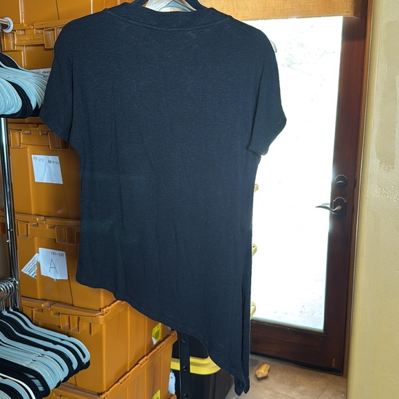Soma Black Asymmetrical Short Sleeve T-Shirt Size XS Oversized - Picture 5 of 5